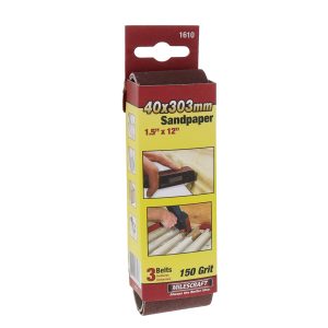 MilesCraft 1.5" x 12" 150-Grit Sanding Belts - 3 pack