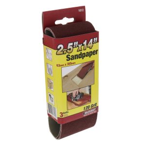 MilesCraft 2.5" x 14" 120-Grit Sanding Belts - 3 pack