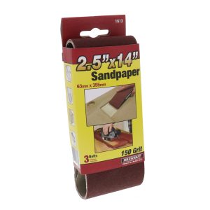 MilesCraft 2.5" x 14" 150-Grit Sanding Belts - 3 pack
