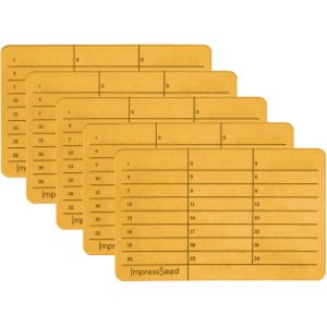 ImpressSeed Cryptocurrency Cold Passphrase Metal Stamp Plate, Gold Color, 5 pack
