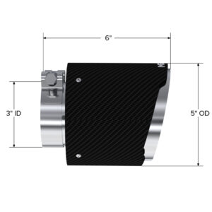 MBRP T5184CF / Exhaust Tip / 3" Inlet / 5" OD / Carbon Fiber