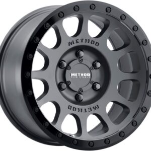 Method Race Wheels MR305 NV Matte Black with Gloss Black Lip 6-Lug Wheel; 18x9; -12mm Offset