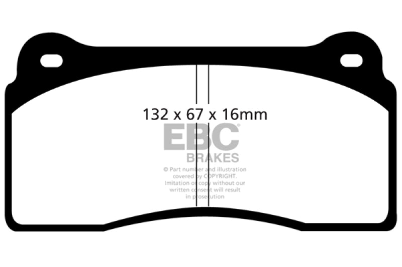 EBC Brakes DP31110C - Redstuff Ceramic Low Dust Front Or Rear Brake Pads - Image 3