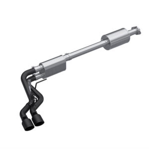 2021+ F150 2.7&3.5EB, 5.0L MBRP 3″ CAT-BACK, 2.5″ DUAL PRE-AXLE BLACK COATED S5219BLK STREET PROFILE