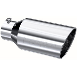 MBRP T5129 5" Inlet x 8" Outlet x 18" Length Rolled Angle Cut Polished Stainless Exhaust Tip