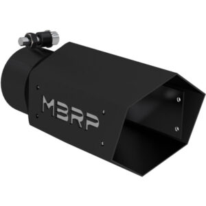MBRP Straight Cut Hexagon Exhaust Tip; 4-Inch; Black