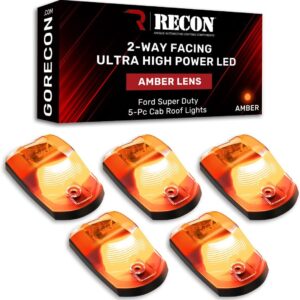 Ford Super Duty 17-25 5-Piece Cab Roof Light Set 2-Way Front & Rear Facing Ultra High-Power LEDs Multiple Lens & Colors - (ATTN: For models that DID NOT come with factory cab roof lights)