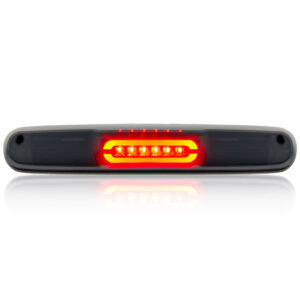 GMC Sierra & Chevy Silverado 07-13 3rd Brake Light Kit Ultra High Power Scanning Red LED with White XML Cargo Lights Smoked Lens