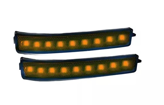 Ford F150 & Raptor 09-14 Side Mirror Lenses AMBER LED Turn Signal Lights - SMOKED LENS - Image 2