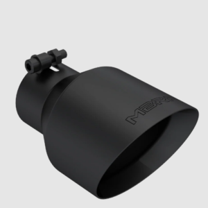 MBRP T5197BLK Black-Coated Exhaust Tips - 3-Inch Inner Diameter, 5-Inch Outer Diameter, 8-Inch Length, Angle Cut, Dual Wall Design, Sold in Pairs.