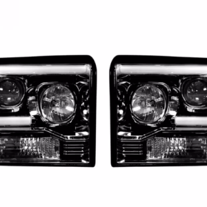 Recon Ford Superduty 05-07 F250/F350/F450/F550 PROJECTOR HEADLIGHTS w/ Ultra High Power Smooth OLED HALOS & DRL - 264193BKC