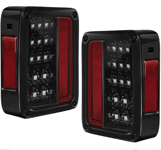 Jeep Wrangler JK 07-18 Ultra Bright LED Tail Lights - Multiple Lens