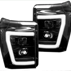 Ford Super Duty 11-16 Projector Headlights OLED DRL LED Signals Smoked/Black