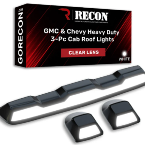 GMC & Chevy 20-24 (4th GEN Body Style) Heavy-Duty (3-Piece Set) Clear Cab Roof Light Lens with White LED’s