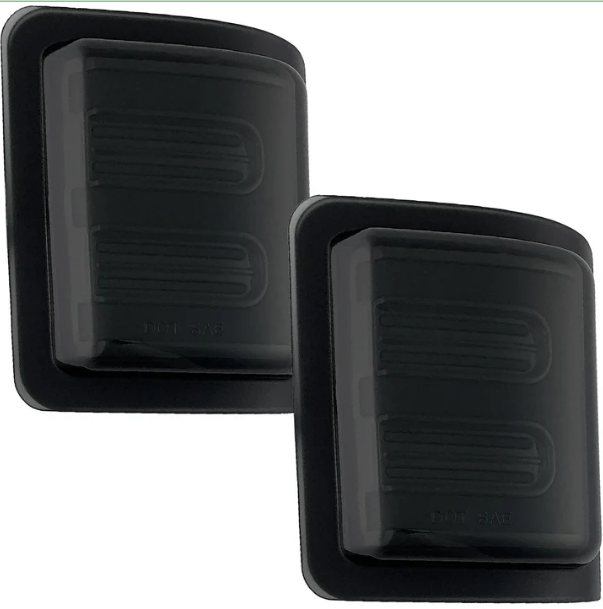 Ford 08-16 Super Duty F250/F350 Side Mirror Lenses (2-Piece Set) Ultra High Power White or Amber Running Lights & Scanning Amber Turn Signals Smoked or Clear Lens - Image 2