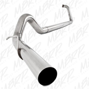 MBRP S6212SLM - 4 Inch Turbo Back Single Side Exit No Muffler T409 Stainless Steel For 03-07 Ford F-250/350 6.0L, Extended Cab/Crew Cab