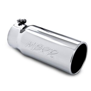 MBRP 4 inch Inlet to 5 inch Outlet Polished 304 Stainless Steel Straight Cut Exhaust Tip | MBR| T5050