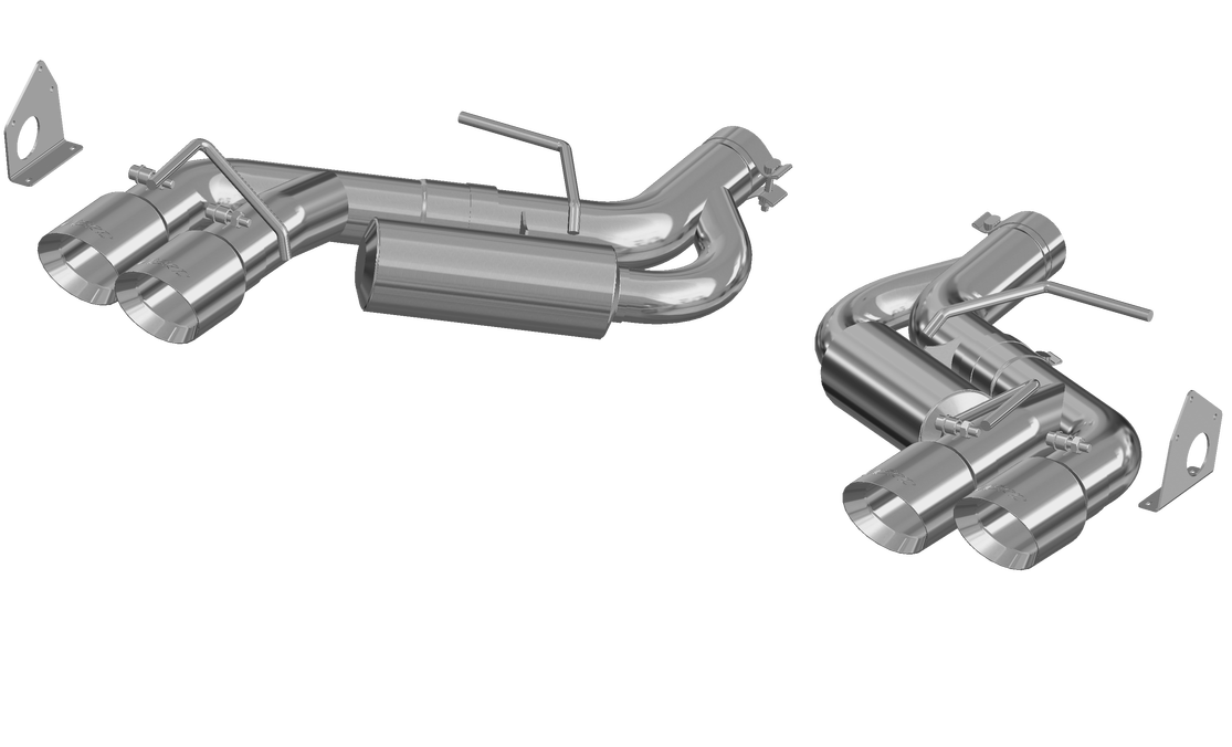 MBRP 3" Dual Axle Back, Quad Tips, T409, Chevy Camaro SS & ZL1 6.2L 2016 - 2024