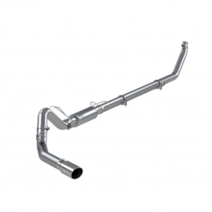 T409 Stainless Steel Turbo Back 4 Inch Single Side Dodge 4 Inch Turbo Back Single Side XP Series MBRP's XP Series is the performance exhaust of choice for the enthusiast who needs a system that can take anything that the road throws at it.  This system's rugged sixteen gauge T409 Stainless Steel construction can be counted on to withstand everything from salt to rocks, tar to grime. We have had such success with this line that we back it with a Lifetime Warranty.  Please Note: This series may, with time, develop surface rust which is not covered by the warranty. Wintry road conditions and road treatments may accelerate this process.  Built to Perform You count on your Truck to handle whatever you need it to do. With MBRP performance exhaust you can make that happen with Up to 18 more horsepower and 28 ft/lb more torque not to mention lower EGTs. More pulling power, improved throttle response, greater fuel efficiency, with an MBRP diesel performance exhaust you will be amazed at what your Truck can do.  Easy Installation MBRP systems are as much fun to install as to drive with on your Truck. Bolt-on, no weld design makes installation a no hassle one and a half to two hMBRP's project. Everything is direct fit to the OEM hangers and you get All the clamps and parts you will need, All in one box, no matter what configuration of Truck you have.  Sound and Style Performance is one thing but at MBRP we believe that appearance and sound are just as important. Every MBRP performance exhaust system has been specifically tuned to get the optimal sound from your pickup. With MBRP's new stamped logo on the Tip and MBRP's unmistakable styling, there's no question that you have the hottest performance exhaust on the road-MBRP.  1994 -2002 Dodge 2500/3500 5.9L Cummins Turbo Back, 4 Inch Single Side T409 Stainless Steel 1994-97 Hanger HG6100 Tip 4 Inch IN, 5 Inch OD Single Wall Tip Rolled Lip Turbo Back 4 inch turbo Down Pipe 5 inch OD Tip Included
