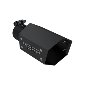 MBRP Black Series - Exhaust Tip - Universal 4 Inch Hexagon Shaped 2.5 Inch Inlet 10 Inch Assembled T5173BLK