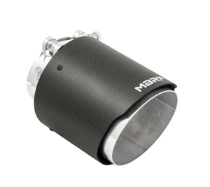 MBRP Tip, 3" ID; Dual 4" OD OUT; Staggered Left 9.87"/ Right 9.37" length; Passenger Side, Dual Wall, Carbon Fiber