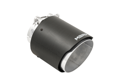 MBRP Tip, 3" ID; Dual 4" OD OUT; Staggered Left 9.87"/ Right 9.37" length; Passenger Side, Dual Wall, Carbon Fiber